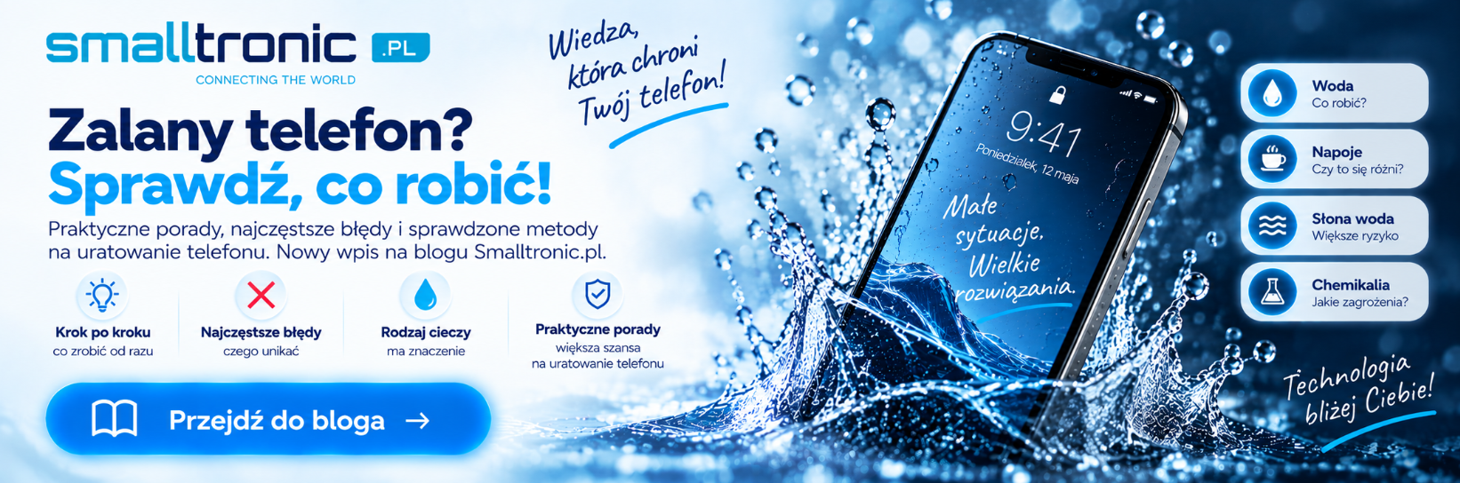 Co zrobić po zalaniu telefonu i jak nie pogorszyć sytuacji?